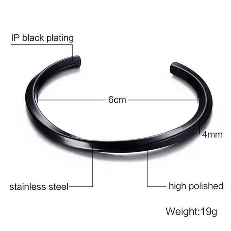 Gelang Bahan titanium Aksen Berlian Ukuran 60mm Untuk Pria