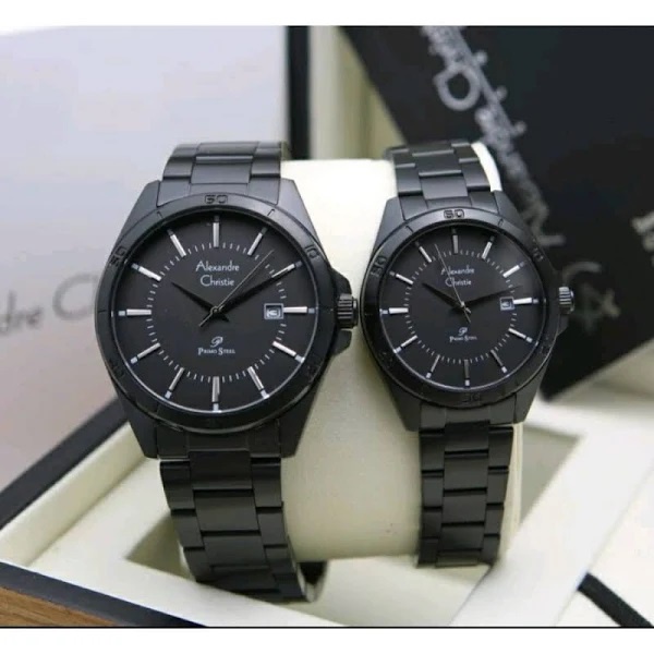 AC 1011 Besi Jam Tangan Couple Pria Wanita Alexandre Christie