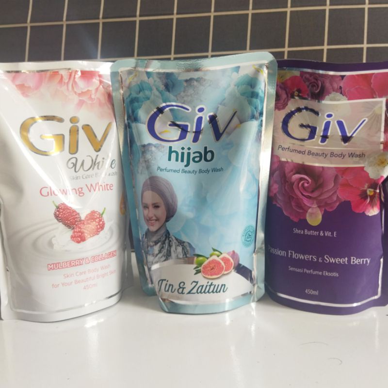 SABUN GIV CAIR / SABUN CAIR GIV / GIV HIJAB REFILL PACK  400 ml Sabun mandi cair giv Bodywash