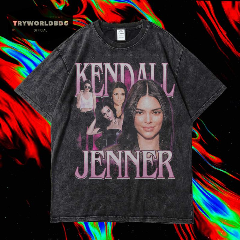 TRYWORLDBDG OFFICIAL "KENDALL JENNER" KAOS OVERSIZED | KAOS WASHED | STONE WASH | OVERSIZED T SHIRT 