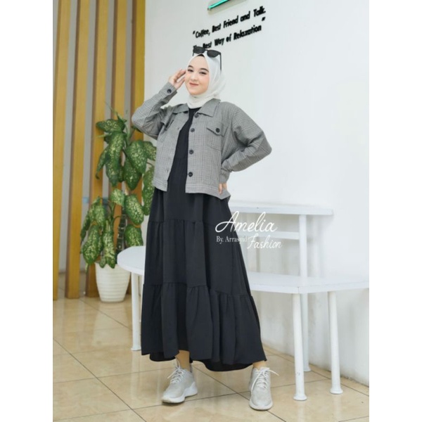 MIDI SET OUTER/DRESS OUTER/DRES TERBARU