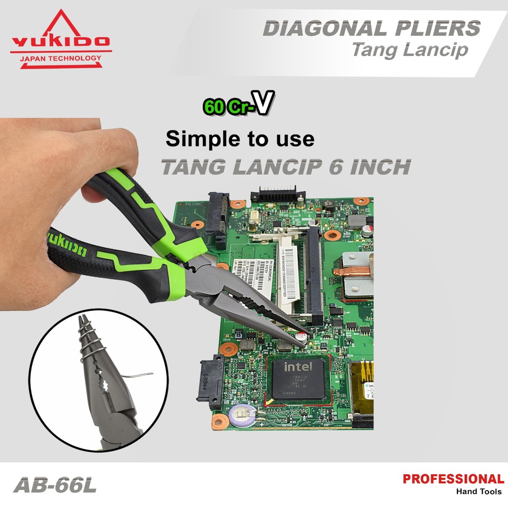 Tang Professional Tang Lancip 6 Inch tang Jepit - Long Nose Pliers YUKIDO