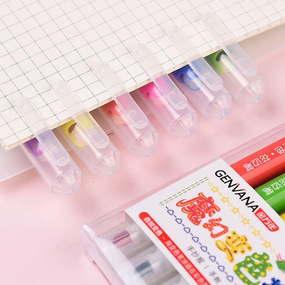 Top 7PCS Double-Headed Stabilo Cepat Kering Hand Copy Akun Lucu Spidol Notes Pen