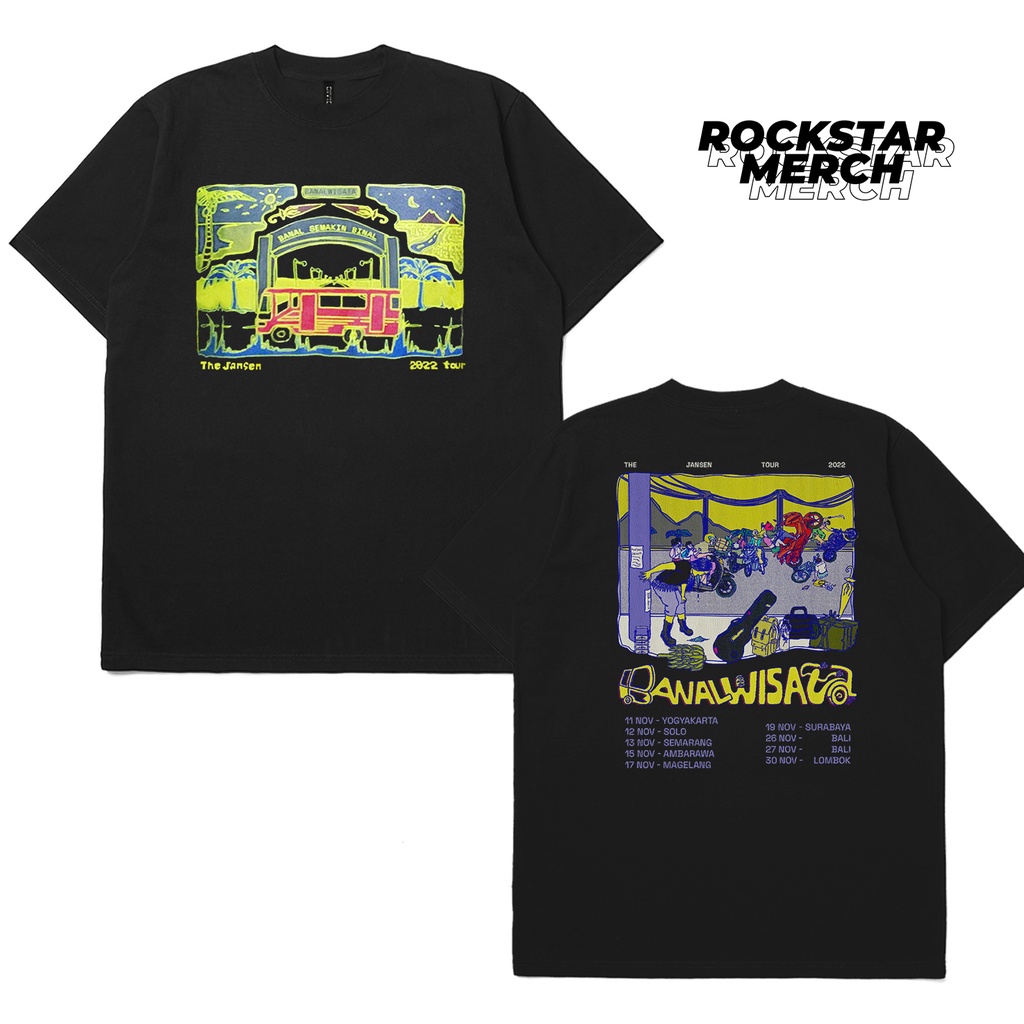 T-shirt Band The Jansen Banal Wisata Tour Black