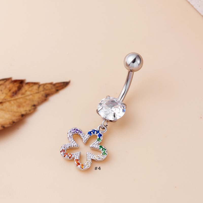 1pc Anting Tindik Perutpusar Stainless Steel 14 Gage Model Sayap Kupukupu Untuk Wanita Butterfly