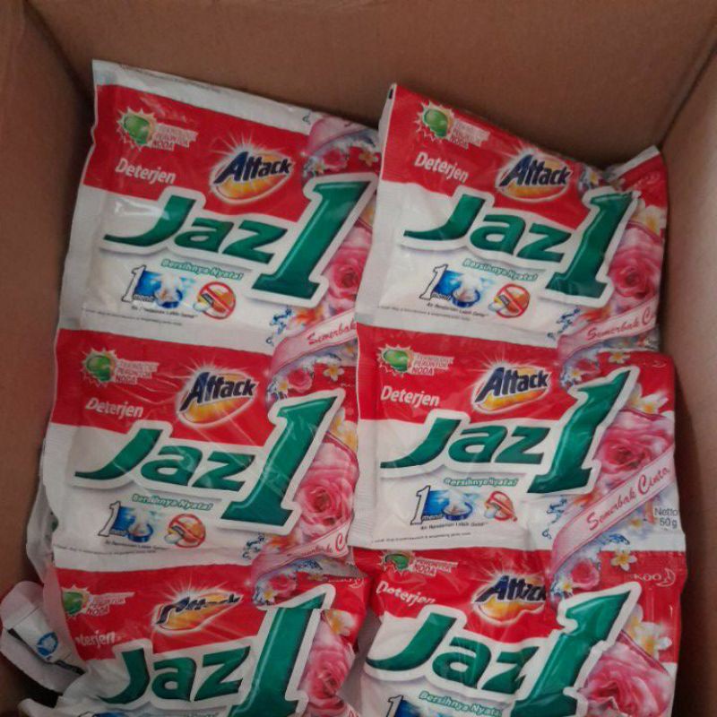 Attack Jaz 1 Jaz One Diterjen Perontok Noda 1 Renceng isi 6 Pcs