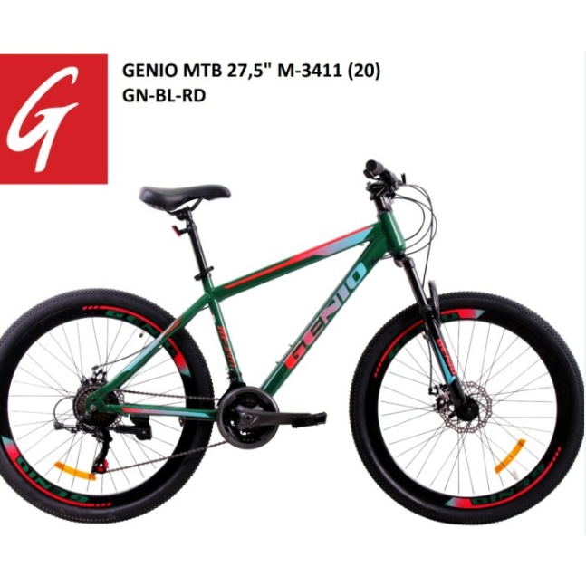 SEPEDA GUNUNG 27.5 INCH MTB GENIO M-3411 M3411 M 3411 by United Bike