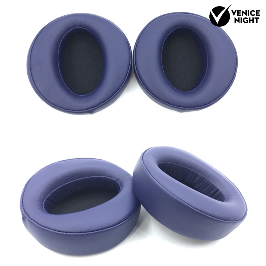(VNEP) (Berkabel) 1 Pasang Bantalan Telinga Busa Kulit Imitasi Earmuff Pengganti Aksesori Headset untuk Sony