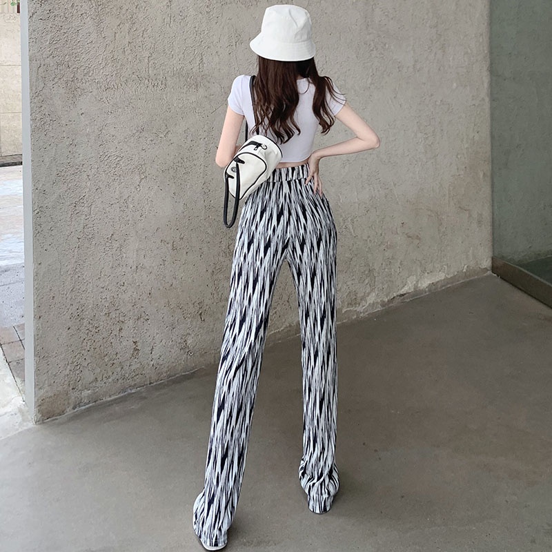 【Blossom】Printed Hippie Loose Wide Leg  Pants  2436