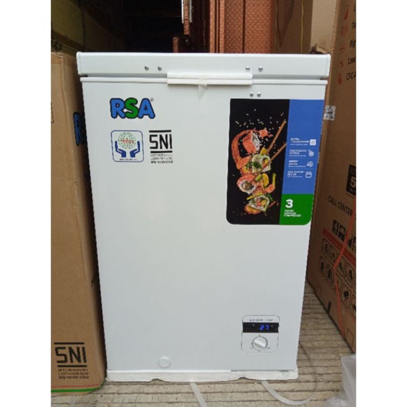 RSA CF-110 Chest Freezer, Freezer Box, Freezer Daging, Frozen Food 96 Liter