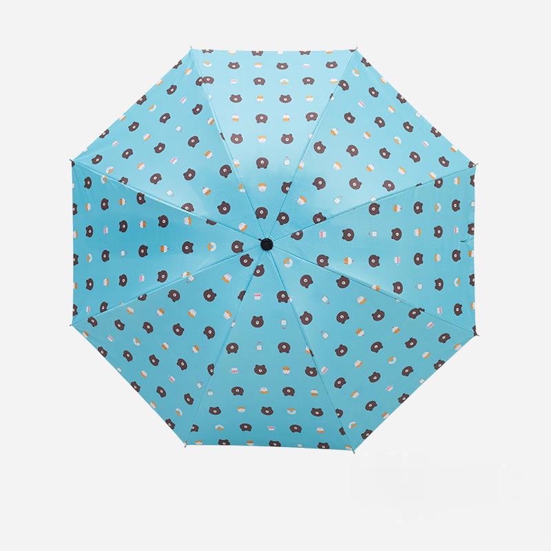 PAYUNG UV KARAKTER BERUANG LIPAT MOTIF BEAR ANTI UV Payung Karakter Lucu Folding Umbrella Payung Lipat Otomatis Buka Tutup Karakter Beruang Payung Anti UV Serbaguna Untuk Hujan Panas