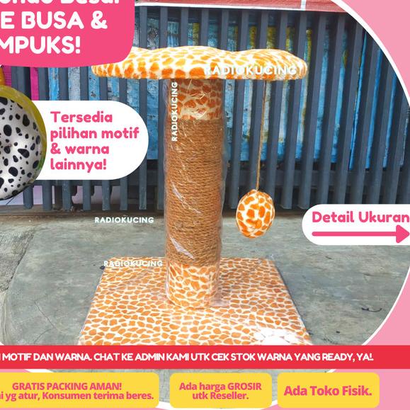 Cat Tree PAW Garukan Cakaran Condo Scratcher Kucing Tali Bola