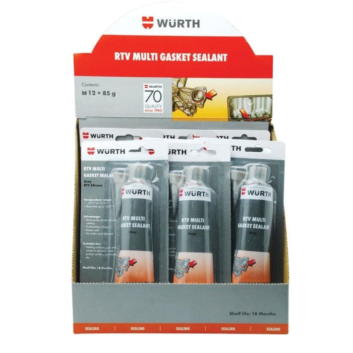 WURTH RTV Multi Gasket Sealant Auto Sealer Silicone Seal Lem Paking