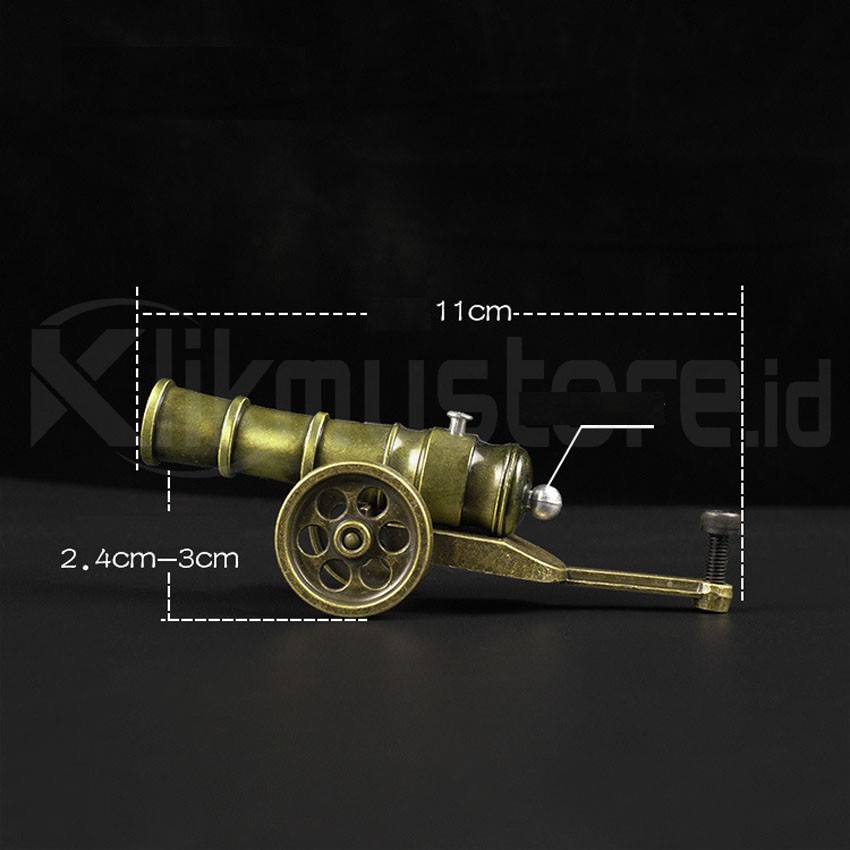 Meriam Mortir Mainan Besi Anak Tembak Pelontar Peluru Cannon Mortar