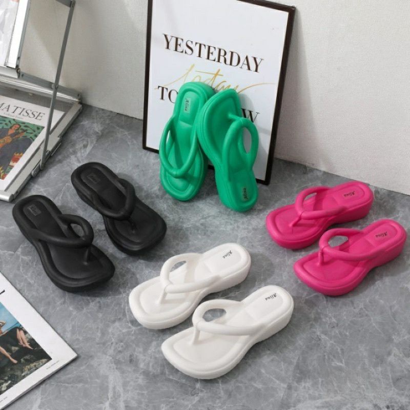 SANDAL JEPIT WEDGES BANGKOK WANITA IMPORT ALINA 8211