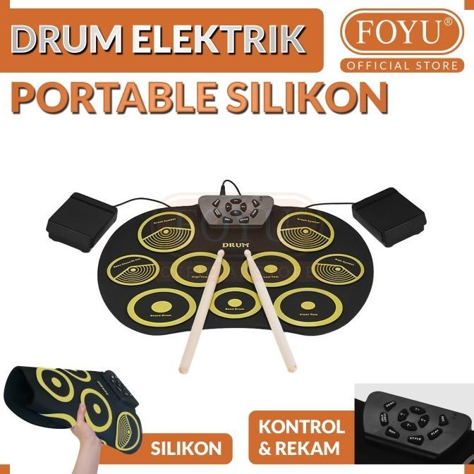 Drum Elektrik PHIP Mainan Anak Drum Portable USB Original stock ada