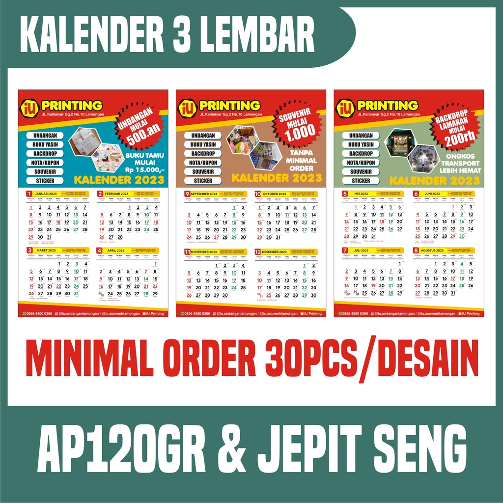 

KALENDER DINDING 3 / 4 LEMBAR