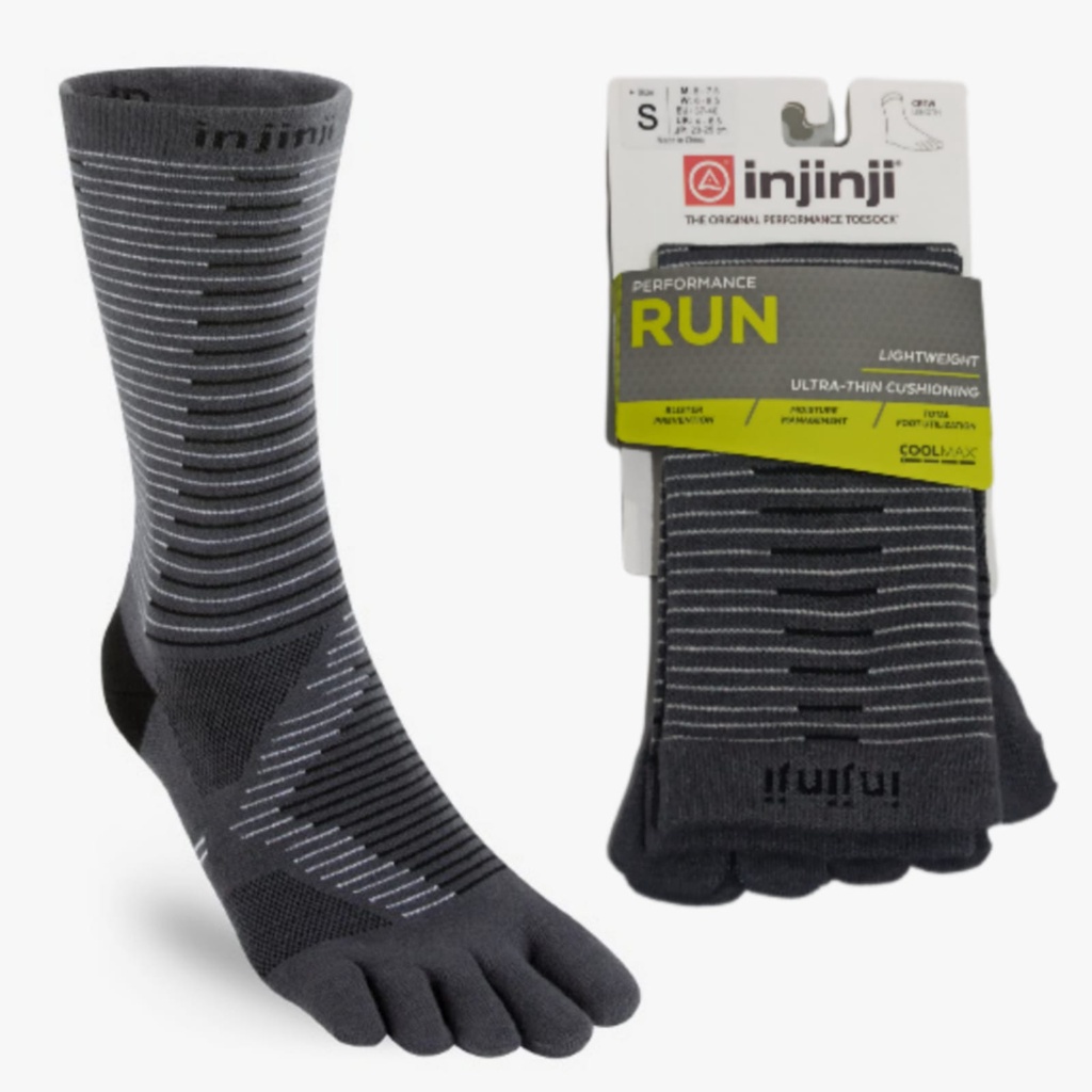 INJINJI Outdoor Midweight Crew NuWool -SIZE S M L- kaos kaki anti blister - OPAL