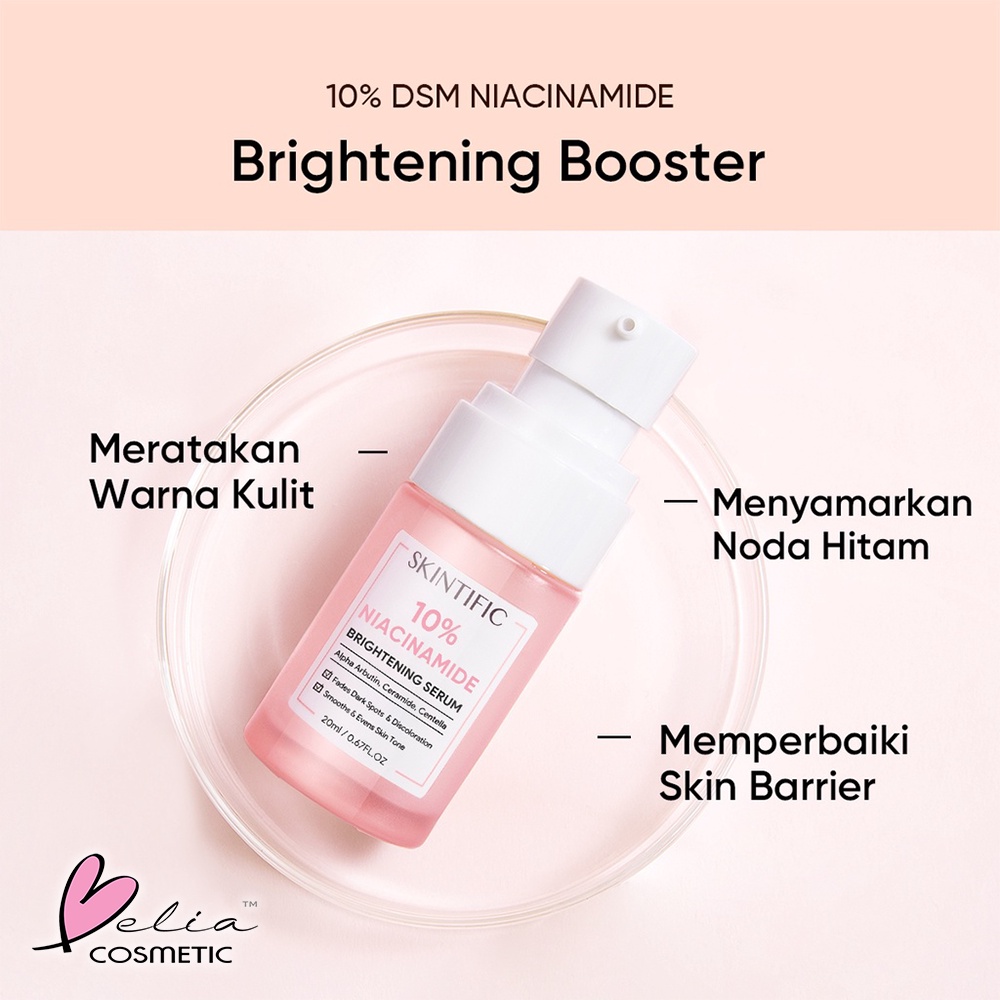 ❤ BELIA ❤ SKINTIFIC MSH Niacinamide | 10% Niacinamide Serum | Moisture Gel | Brightening | Basic Glowing Series | BPOM