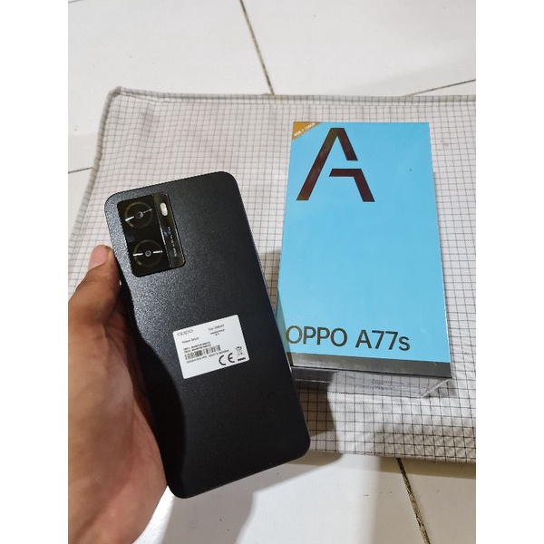 oppo a77s 8/128 second lengkap mulus