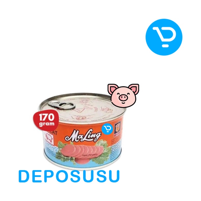 

NEW Canned Pork Luncheon Meat Daging Babi Ma Ling Maling 397g - TTS 170GR