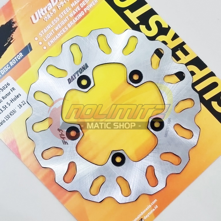 Piringan Cakram Daytona Disc Brake Depan 5 Lubang Honda Vario 150 2018 UP