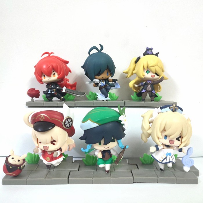 Figure Genshin Impact Set 6 pcs Diorama