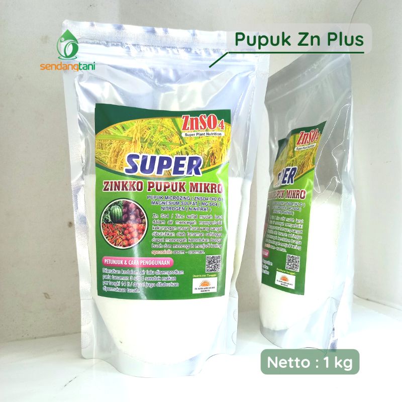 Jual Pupuk Zinc Sulfat SUPER ZINKKO 1 kg ZnSO4 Plus Magnesium Sulfat