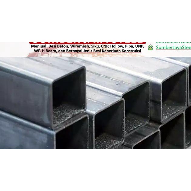 Besi Hollow 40 x 40 x 6 M - 1.3 mm