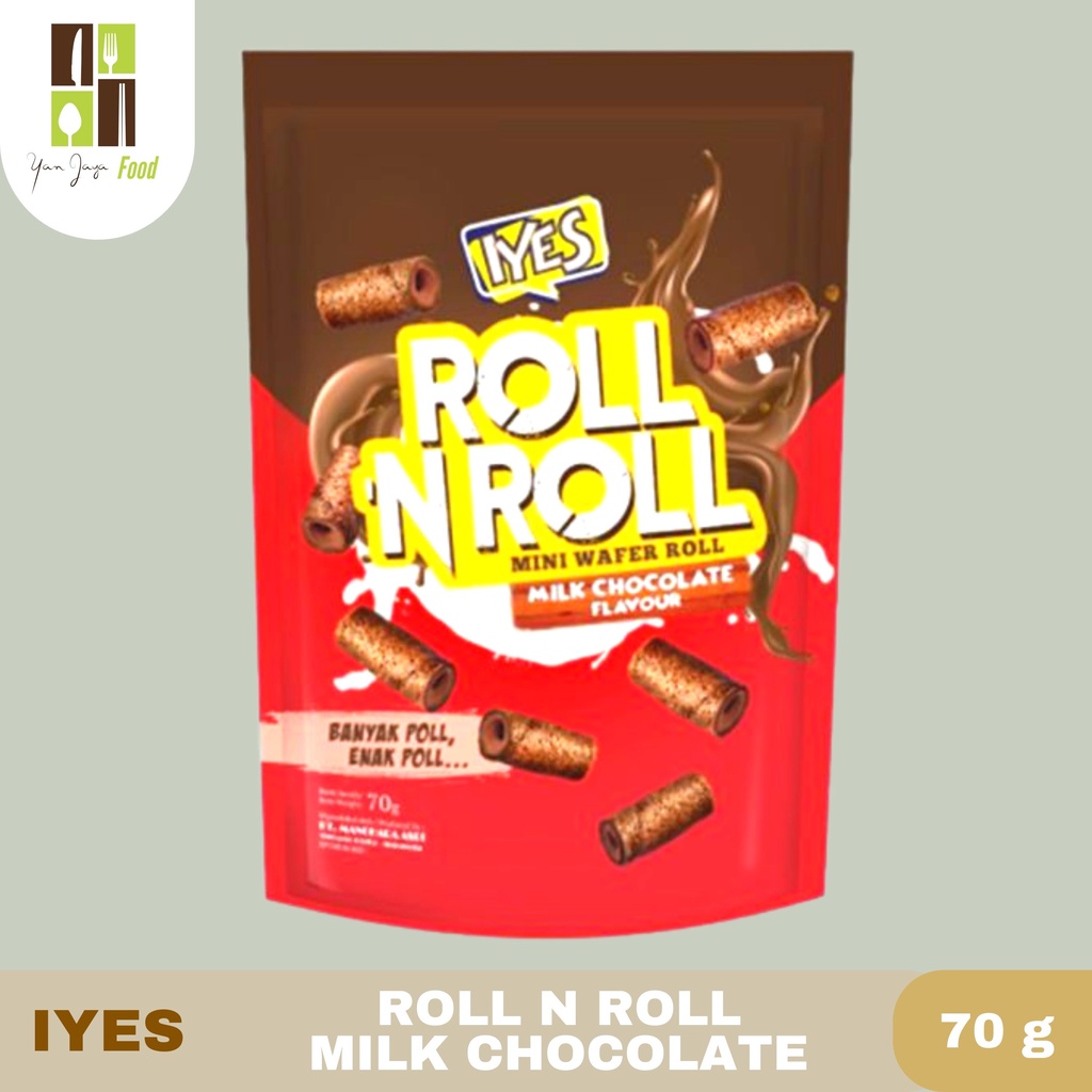 Iyes Roll N Roll Milk Chocolate/Cookies N Cream/Strawberry 40gr [1 Pcs]