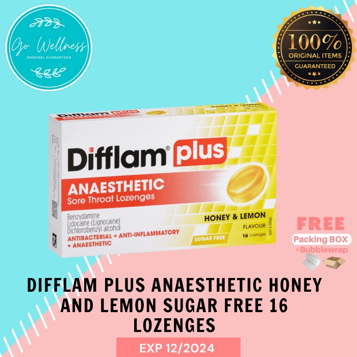 

Difflam Plus Honey and Lemon Sugar Free 16 Lozenges