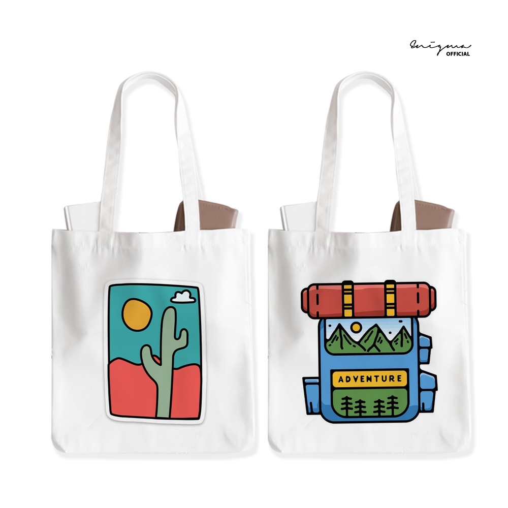 PROMO TOTEBAG KANVAS TAS WANITA AESTHETIC ORIGINAL ENIGMA