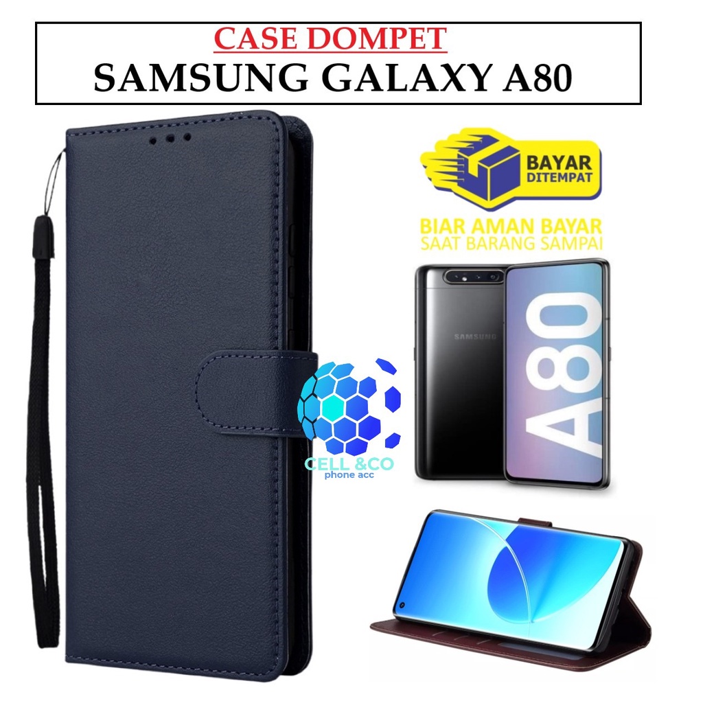 SAMSUNG GALAXY A80 CASE FLIP LEATHER WALLET PREMIUM FLIP CASE BUKA TUTUP KESING HP CASING FLIP CASE WALLET SAMSUNG GALAXY A80