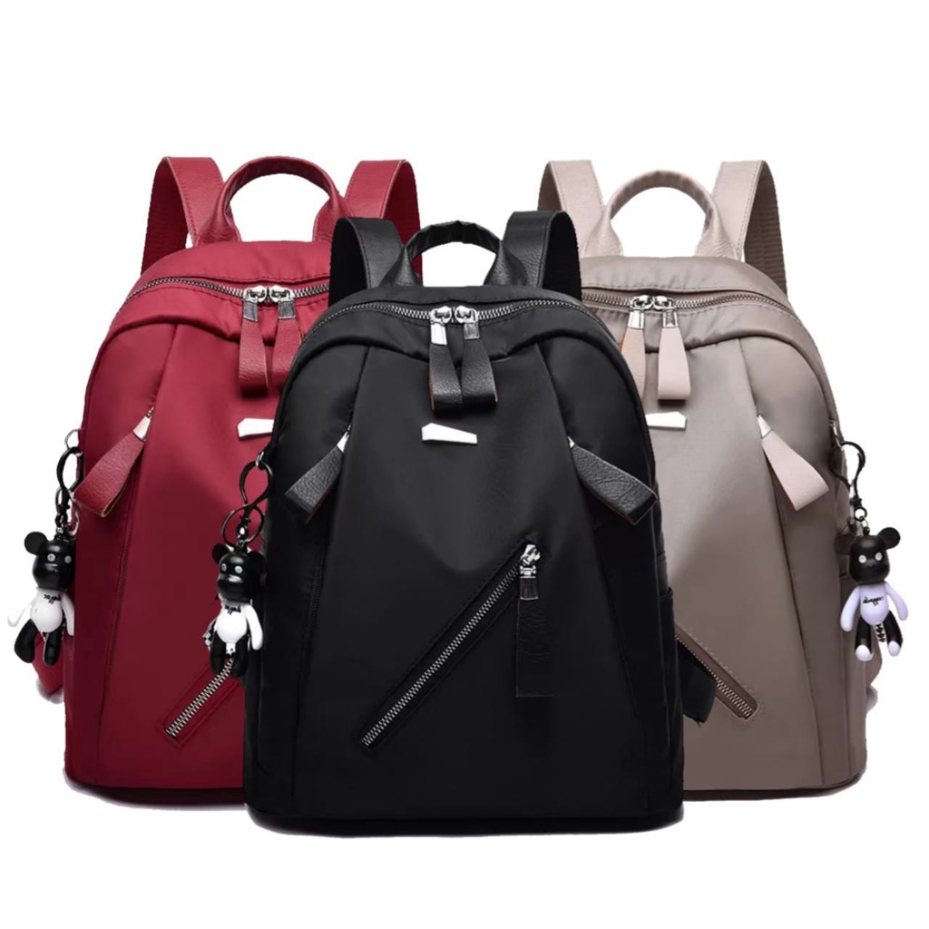 {ZA.STORE}-Tas Ransel Terbaru 2022 Tas Ransel Cewek Dewasa Terbaru 2022 Kulit Tas Ransel Wanita Back