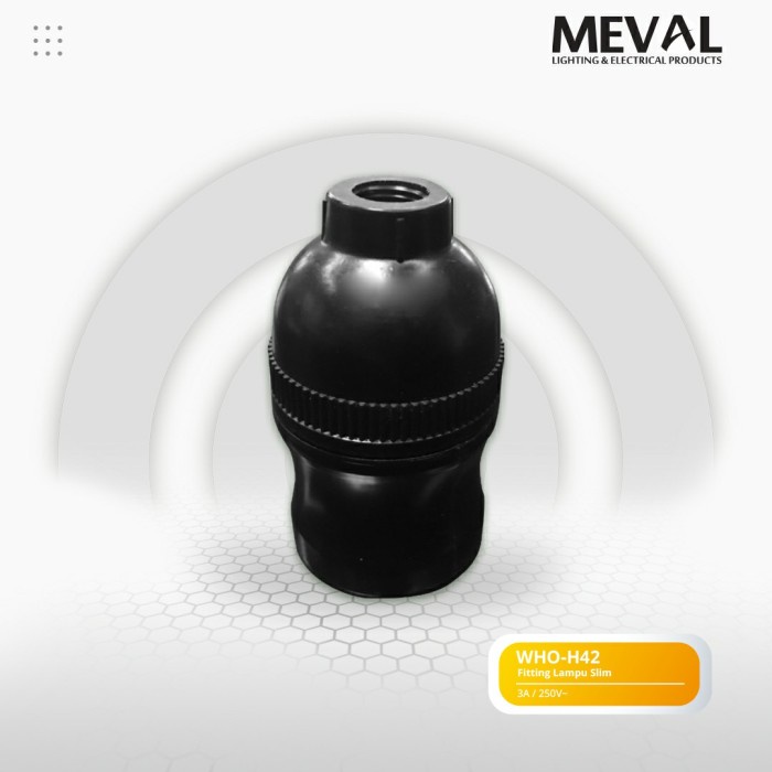 Meval Fitting Lampu Gantung E27 - Hitam WHO-H42