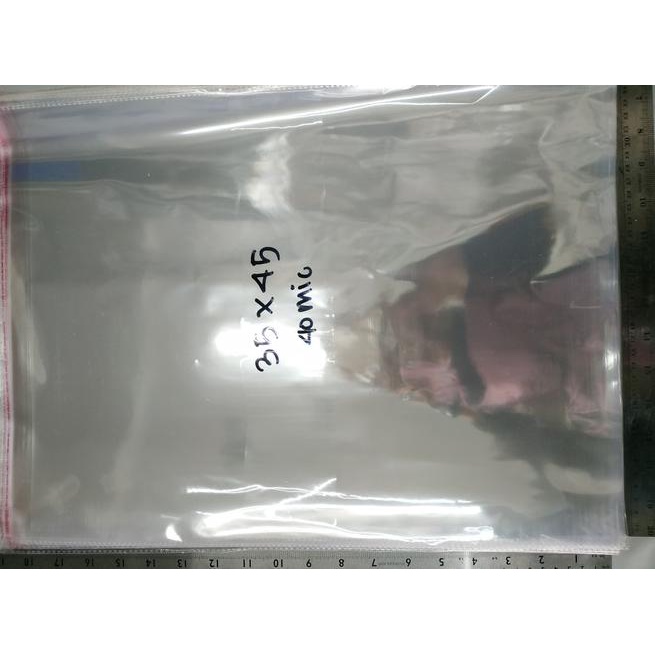 

35 x 45 cm Plastik OPP TEBAL Double Seal (100 lbr) (lem/seal)