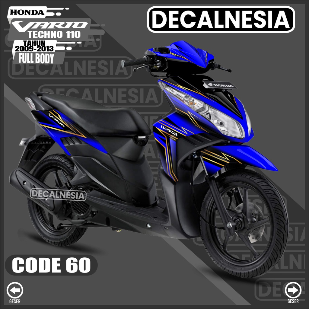 Decal Vario Techno 110 Full Body Stiker Karbu 2009 2010 2011 2012 2013 Sticker Motor Honda Aksesoris