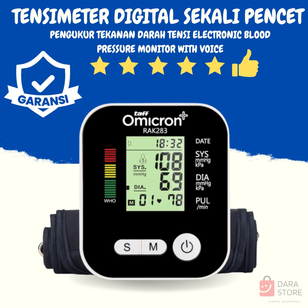Tensimeter Digital Free Baterai / Tensi Darah / Alat tensi / Alat Ukur Tekanan Darah / Tensi meter Elektronik