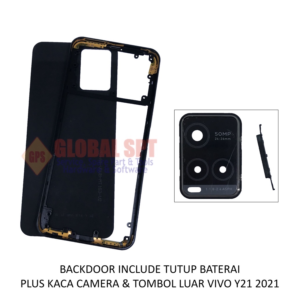 BACKDOOR VIVO Y21 2021 INCLUDE TUTUP BATERAI / BACK COVER / TUTUP BELAKANG