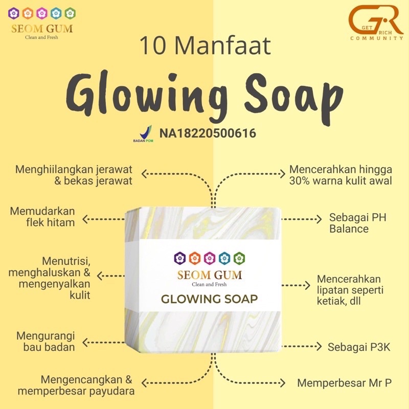 GRATIS ONGKIR 2 varian{instant COD Medan Termurah}BPOM SEOM GUM GLOWING SOAP / SABUN SEOM GUM GLOWING MULTIFUNGSI ORI BPOM HALAL