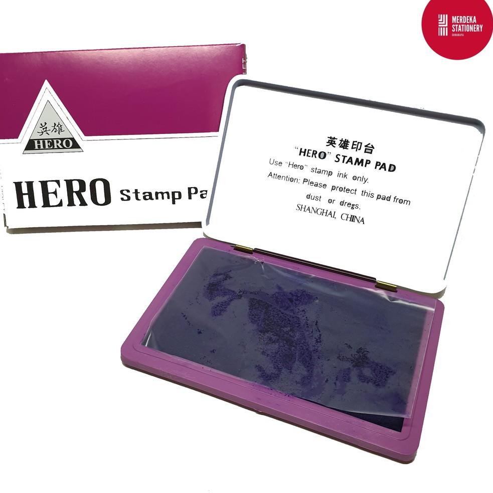 

ㅔ Bantalan / tempat Stempel / Stampel / Stamp Pad HERO +Tinta Violet モ