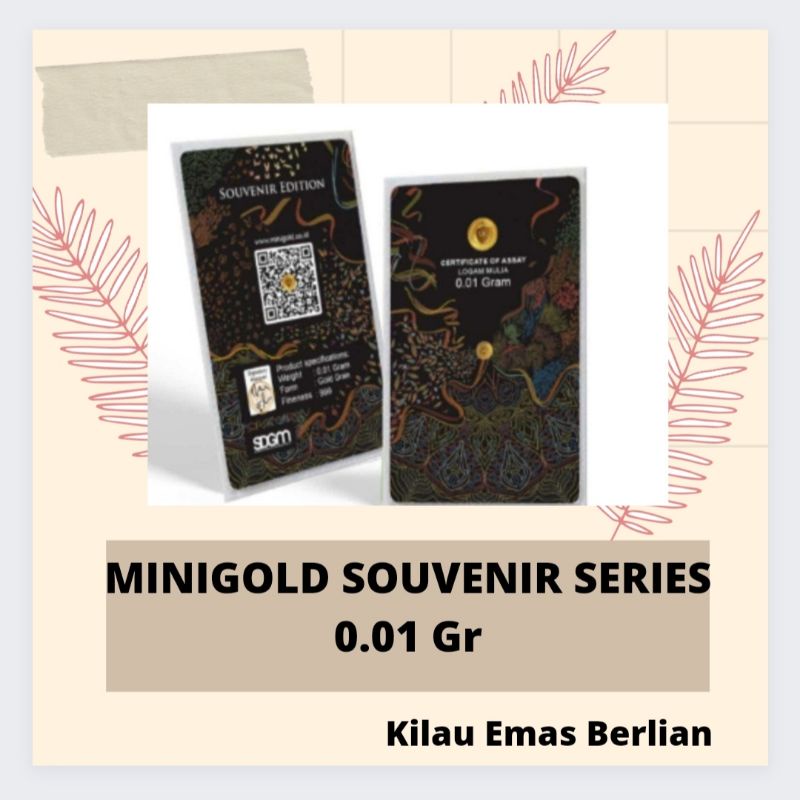 Minigold Souvenir Series 0.01gr / gift LM / souvenir LM 0.01gr