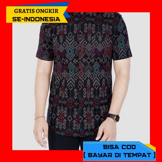 Batik Slimfit S M L Xl Xxlbaju Batik Pria Modern Slimfit Batik Pria Lengan Panjang Slim Fit Baju Bat