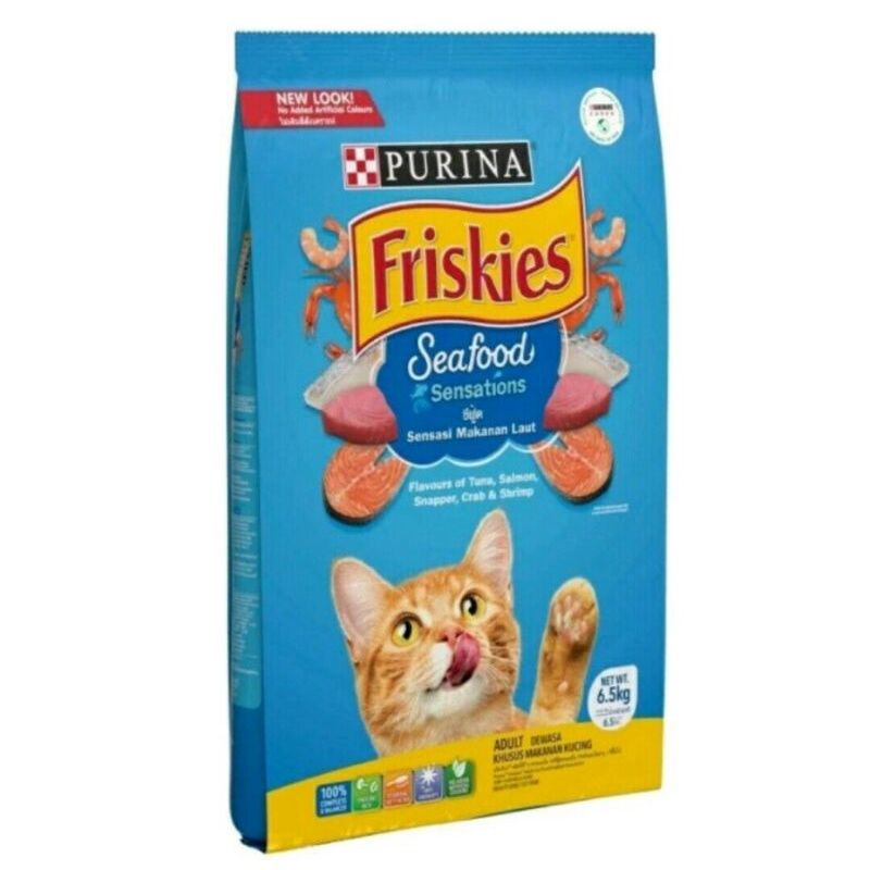 Grab gojek friskies seafood sensations 6,5kg makanan kucing