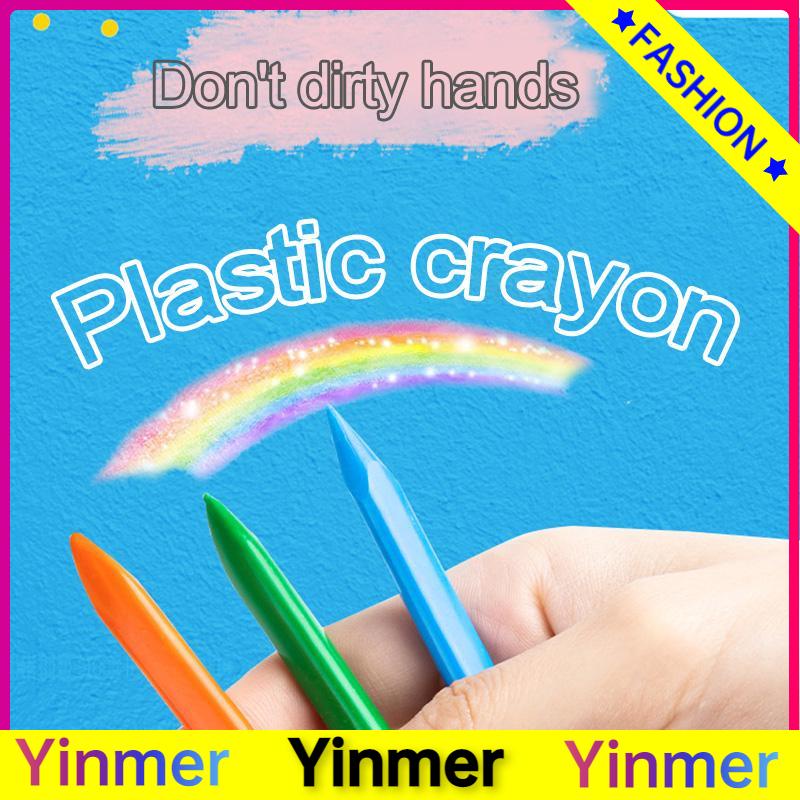 

COD✨ Krayon Plastik Segitiga Krayon Plastik Segitiga Keselamatan Anak-Anak Balita yang Dapat Dicuci Menggambar Pena Corat-Coret Pena-Yinmer