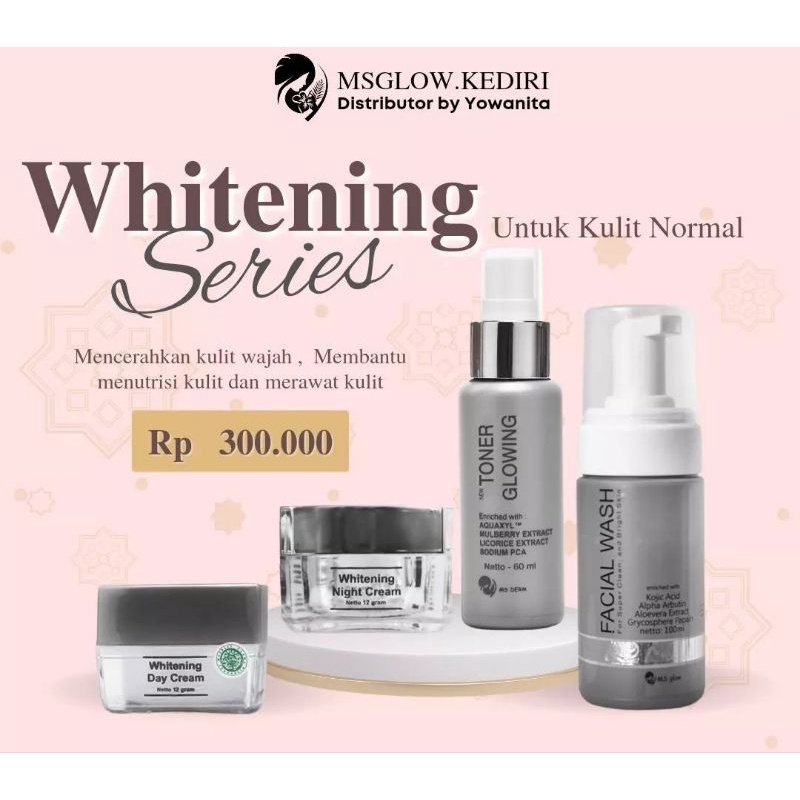 PAKET HEMAT 4 in 1 MS GLOW WHITENING SERIES