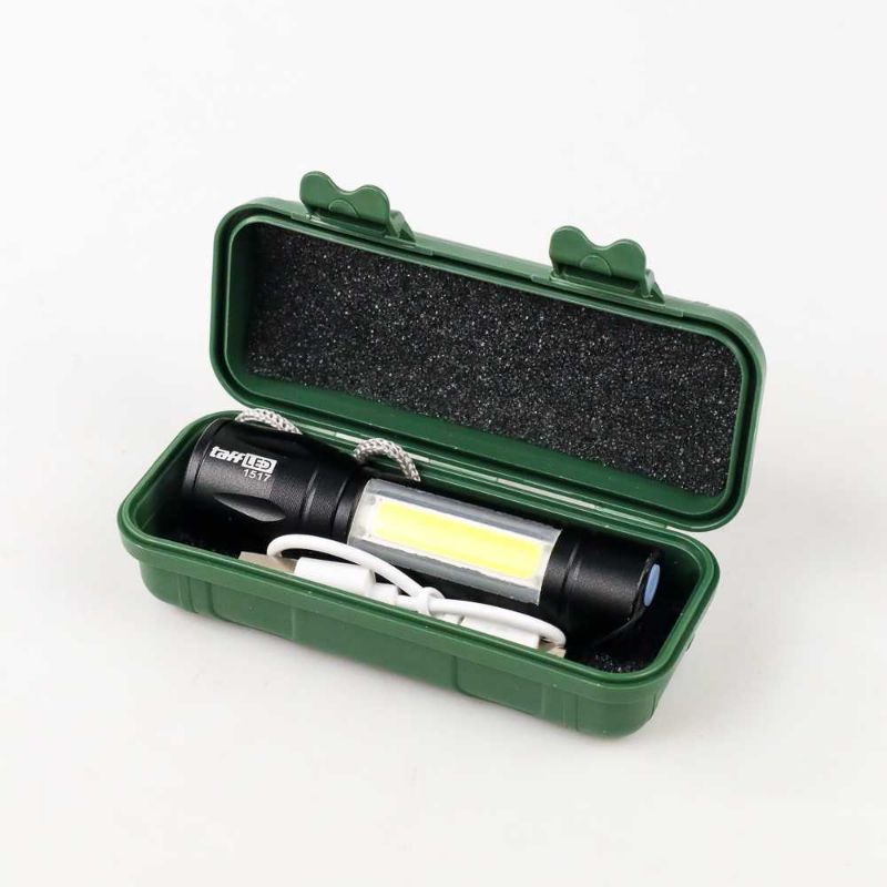 TaffLED Albinaly Senter LED USB Rechargeable Q5+COB 2300 Lumens - 1517