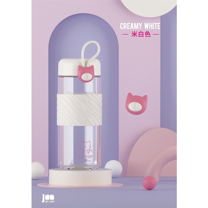 Botol Minum Kaca Anak Aesthetic Modern X&W J 2416 300 ML