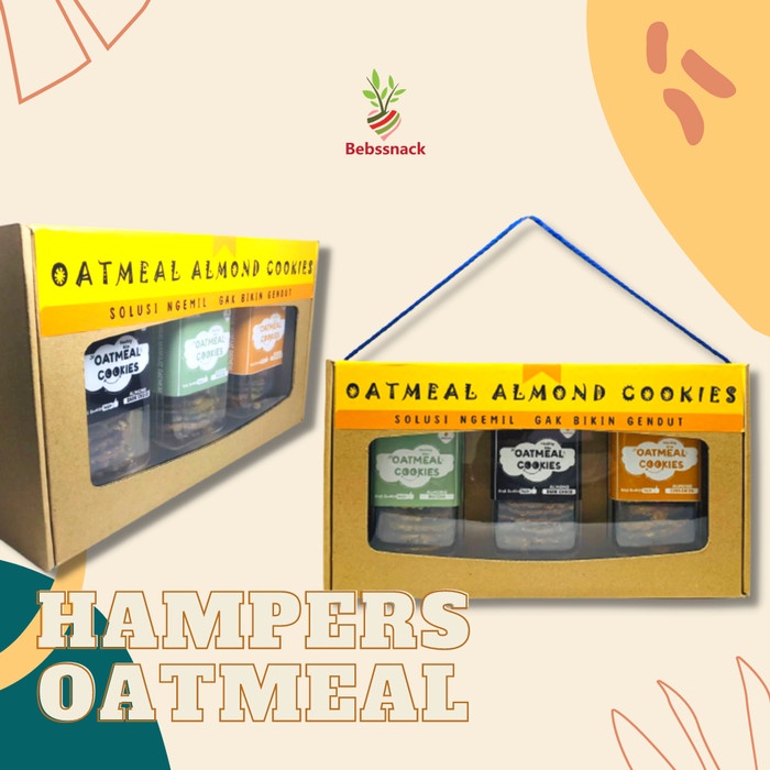 

NEW Hampers Oatmeal Almond Cookies / Gift / eksklusif isi 3
