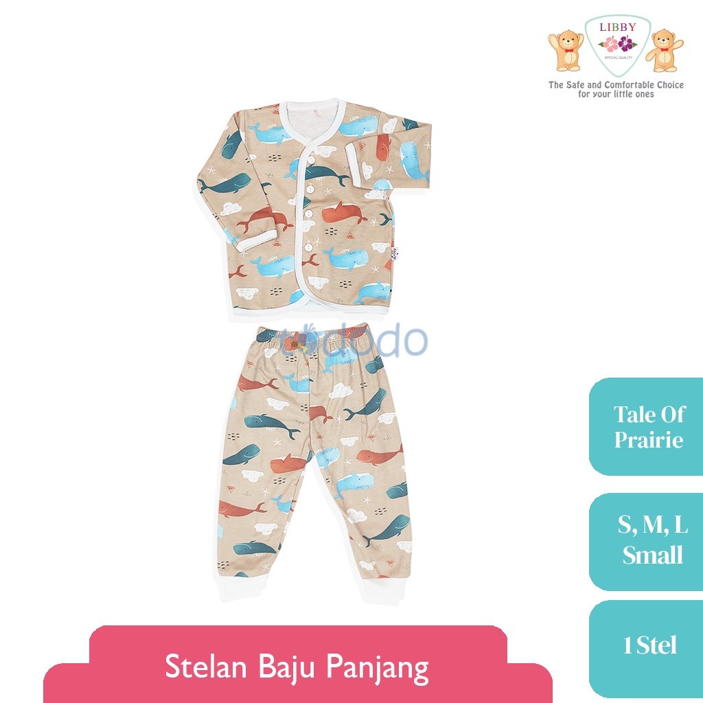 Baju Bayi Setelan Panjang Piyama Anak Kecil Motif LIBBY Motif Tale Of Prairie (1 Stel)